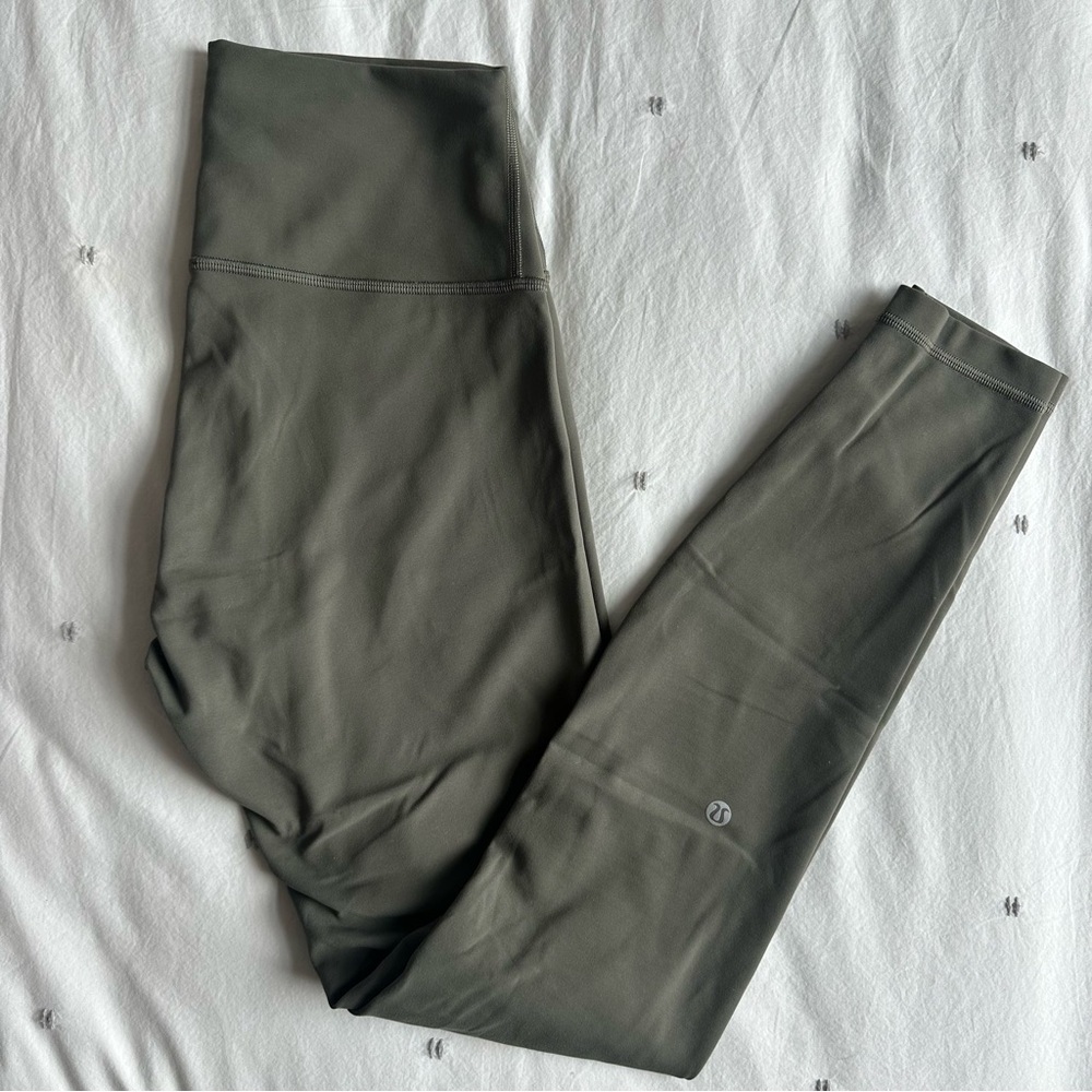 Lululemon Olive Green High-Waisted Leggings